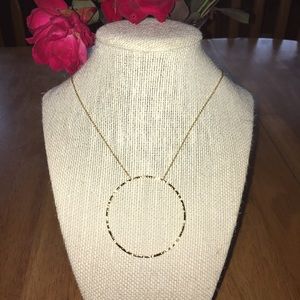 Hammered Hoop Necklace
